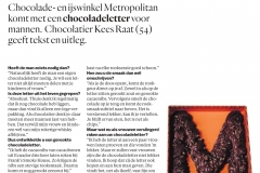 Chocoladeletter voor mannen - Parool 12-11-2019